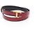 Tod's T-Timeless Wendelgürtel aus Leder mit goldfarbenen Details Schwarz Bordeaux - Ansicht 5