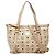 Borsa a mano e a tracolla MCM Visetos in pelle beige