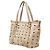 Borsa a mano e a tracolla MCM Visetos in pelle beige - vista 2