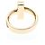 Autre Marque Tiffany T One Ring Breit mit Diamanten in Roségold Golden - Ansicht 3