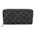 Zippy Louis Vuitton Monogram Denim Long Wallet Black