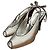 Miu Miu Décolleté Slingback Peep-Toe in pelle argento