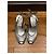 Miu Miu Décolleté Slingback Peep-Toe in pelle argento - vista 9