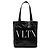 Borsa Tote in pelle nera con logo Valentino VLTN Nero