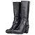 Stivali Biker Cowboy con fibbie e harness Prada anni 2000, alte al ginocchio Nero