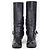 Botas Biker Cowboy com fivelas e arnês Prada dos anos 2000, cano alto Preto - vista 5