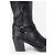 Botas Biker Cowboy com fivelas e arnês Prada dos anos 2000, cano alto Preto - vista 9