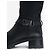 Botas Biker Prada 2000s Hybrid Buckle Negro - vista 8