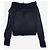 Autre Marque YSL Rive Gauche by Tom Ford 2000er gerafftes Spitzenstrick-Langarmshirt Schwarz - Ansicht 2