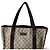 Borsa Tote Gucci Supreme Monogramma GG Marrone Beige - vista 4