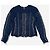 Blusa a maniche lunghe Balmain x H&M SS15 blu navy con ricami a corda