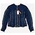 Blusa a maniche lunghe Balmain x H&M SS15 blu navy con ricami a corda - vista 2
