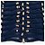 Blusa a maniche lunghe Balmain x H&M SS15 blu navy con ricami a corda - vista 3