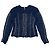 Balmain x H&M SS15 Langarmbluse in Navy mit Seilstickerei Marineblau