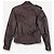 Autre Marque Saint Laurent von Anthony Vaccarello AW22 Military Leder Bomber Flight Jacket Braun - Ansicht 2