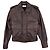 Autre Marque Saint Laurent von Anthony Vaccarello AW22 Military Leder Bomber Flight Jacket Braun