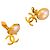 Pendientes Chanel CC Golden - vista 2