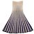 Falda Maxi Elástica Iridiscente a Rayas Jean Paul Gaultier de los años 1990 Beige