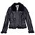 Roberto Cavalli 2000s Fur Trim Stitched Leather Jacket