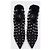 Stivaletti in camoscio nero con borchie Balmain EU 38 usati - vista 2