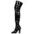 ALAÏA Over-the-Knee Boots aus schwarzem Lackleder, EU 38 gebraucht
