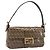 Borsa Fendi Mamma Baguette Zucca in pelle verniciata medium Beige - vista 3