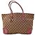 Gucci Borsa Tote Tela Monogramma GG Pelle Rosa Marrone