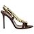 Giuseppe Zanotti Sandali Dafne 105 in raso marrone D'oro