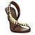 Giuseppe Zanotti Sandali Dafne 105 in raso marrone D'oro - vista 6