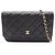 Bolsa Chanel Matelassé em couro de bezerro granulado Preto