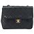 Chanel Vintage CC Catena Flap Pelle Trapuntata Media Nero - vista 2