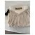Maje Leder-Fransentasche mit Lammfell in Beige - Ansicht 6
