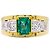 Autre Marque Zweifarbiger Goldbandring, Smaragd und Diamanten.