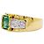 Autre Marque Zweifarbiger Goldbandring, Smaragd und Diamanten. - Ansicht 3