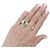 Autre Marque Zweifarbiger Goldbandring, Smaragd und Diamanten. - Ansicht 6