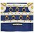 Hermès Carré 90 Seta Aux Champs Blu Navy Bianco D'oro - vista 3