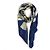 Hermès Carré 90 Seta Aux Champs Blu Navy Bianco D'oro - vista 4