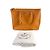 Prada Borsa Tote Galleria Large in pelle Saffiano Lux Mustard Senape - vista 16