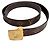 Louis Vuitton Cinturón ancho de lona Cut 36 90/36 Brown Castaño