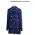 Abrigo Chanel de tweed azul marino