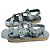Sandali Chanel Blu Pelle Fibbia con Strass 37 Multicolore