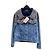 Chaqueta de denim Miu Miu azul con cristales Multicolor