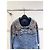 Miu Miu Jeansjacke Blau mit Kristallen Mehrfarben - Ansicht 3