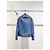 Miu Miu Jeansjacke Blau mit Kristallen Mehrfarben - Ansicht 5