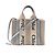 Bolso de mano 2Way Chloé Woody Small de lona y cuero Beige x Blue