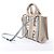 Bolso de mano 2Way Chloé Woody Small de lona y cuero Beige x Blue - vista 2