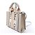 Bolso de mano 2Way Chloé Woody Small de lona y cuero Beige x Blue - vista 4