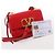 Borsa a tracolla in pelle Valentino Garavani VRing in rosso - vista 11