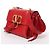 Borsa a tracolla in pelle Valentino Garavani VRing in rosso - vista 2
