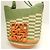 Sac Mini Tote Loewe Slit en raphia et cuir de veau Beige Kaki - vue 10